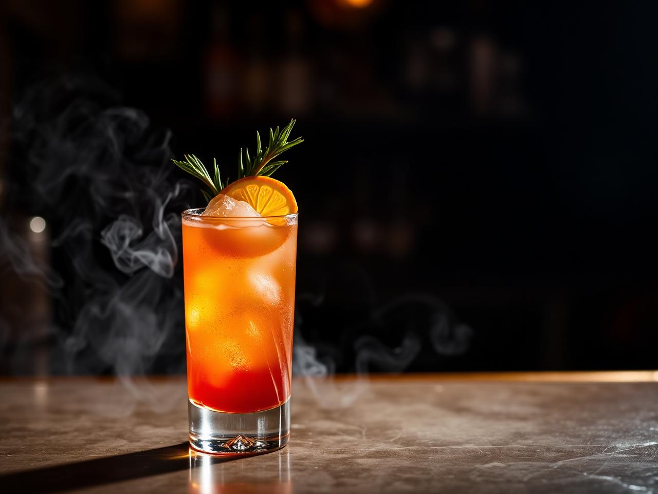 Cocktail signature avec garniture fraîche